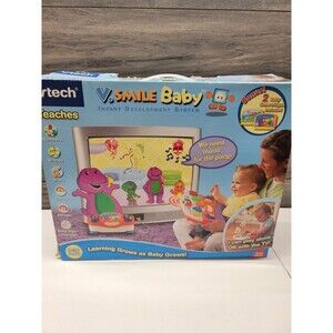 VTech V.Smile Baby Infant Development System Barney & Friends + 2 Smartridges